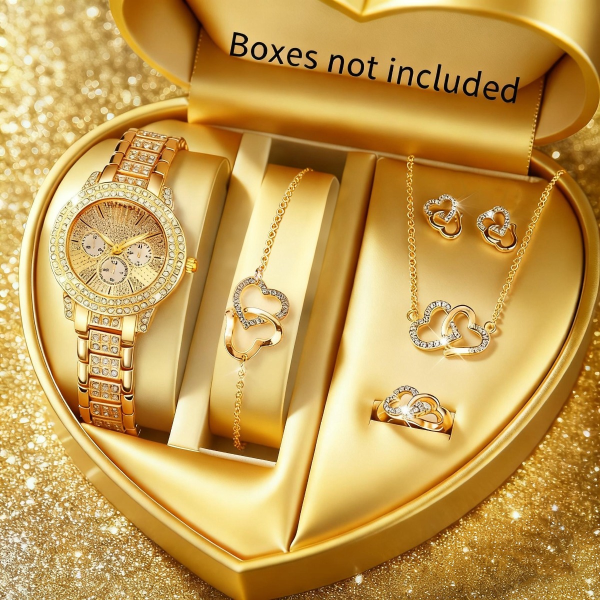 Jewelry Box Watches Bracelets - 6 adet lüks taklidi kadın izle