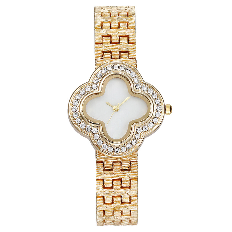 Jewelry Diamond Watches - Kadın Kuvars Saat Dört Yapraklı Yonca
