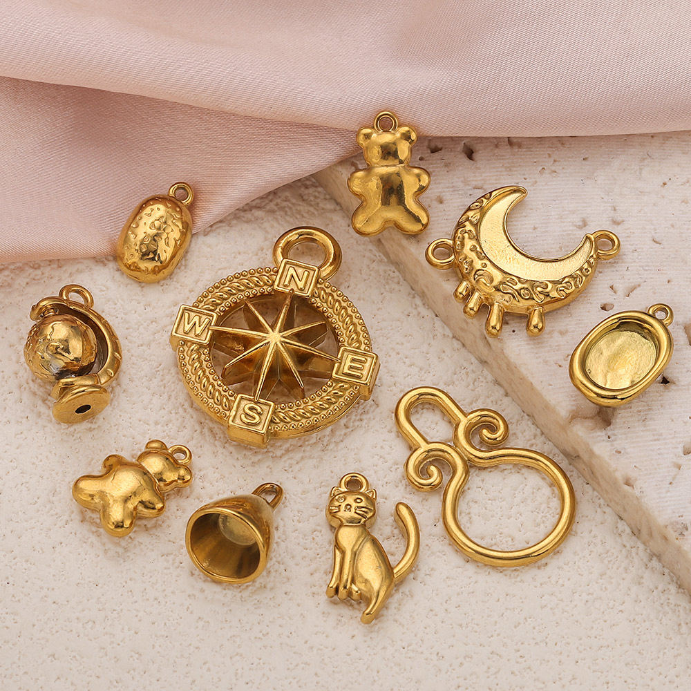 Moon Star Earrings - 5 adet Paslanmaz Çelik Yavru Kedi