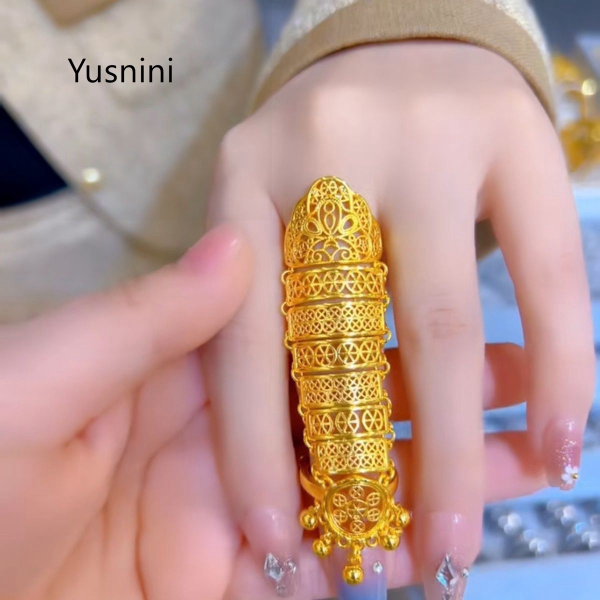 Statement Cocktail Ring - Sıcak Satış Yeni Dubai Takı 24K