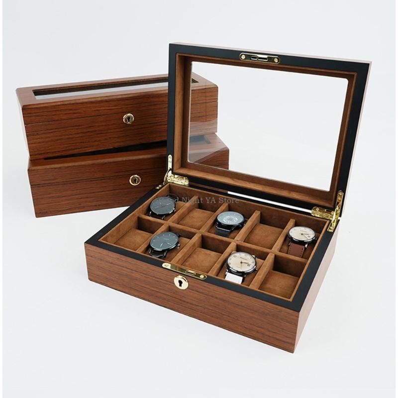 Jewelry Box That Holds Watches - Şeffaf Kapaklı ve Peluş İç Kısımlı