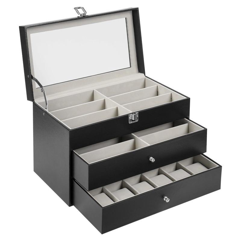 Jewelry Box That Holds Watches - Gözlük Saatler Takı Yüzükler için 6/12/20/24/30