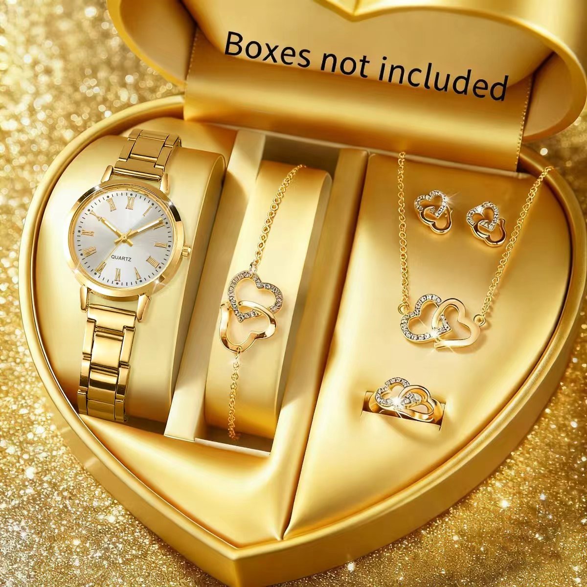 6 adet moda kadın Quartz saat  - Jewelry Box Watches Bracelets incelemesi ve fiyatı