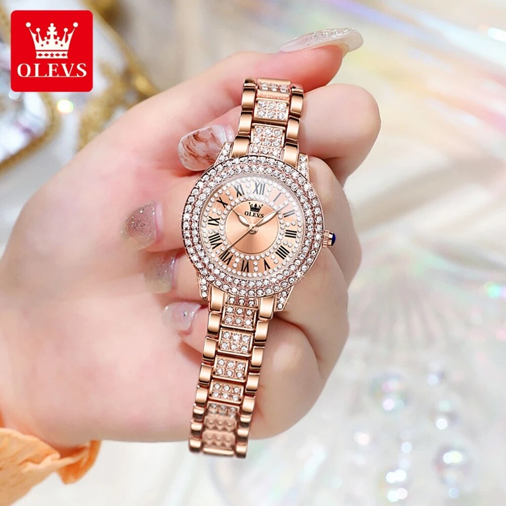 OLEVS 9943 lüks tüm elmas orij - Jewelry Diamond Watches incelemesi ve fiyatı