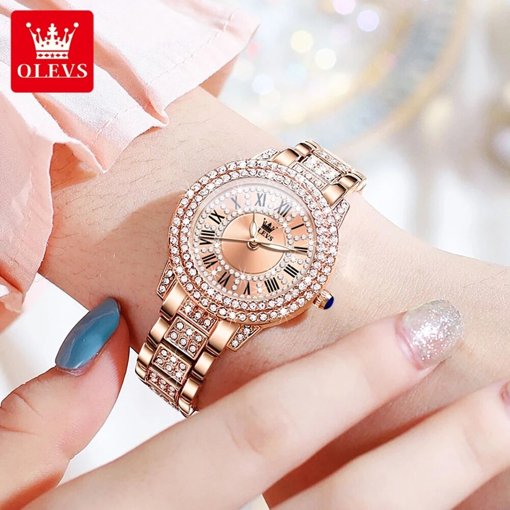 OLEVS 9943 lüks tüm elmas orij - Jewelry Diamond Watches incelemesi ve fiyatı