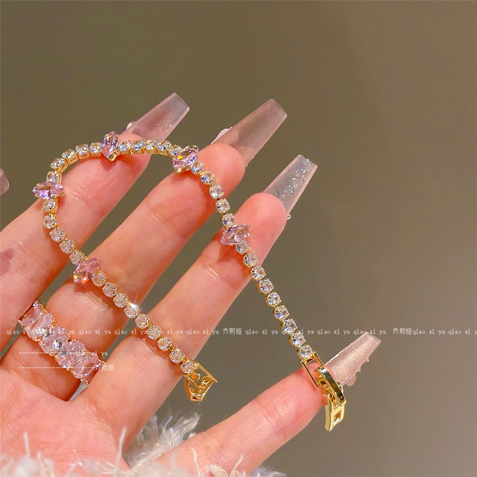 Pembe Tam Elmas Zirkon Bilezik - Best Jewelry Watches Women incelemesi ve fiyatı