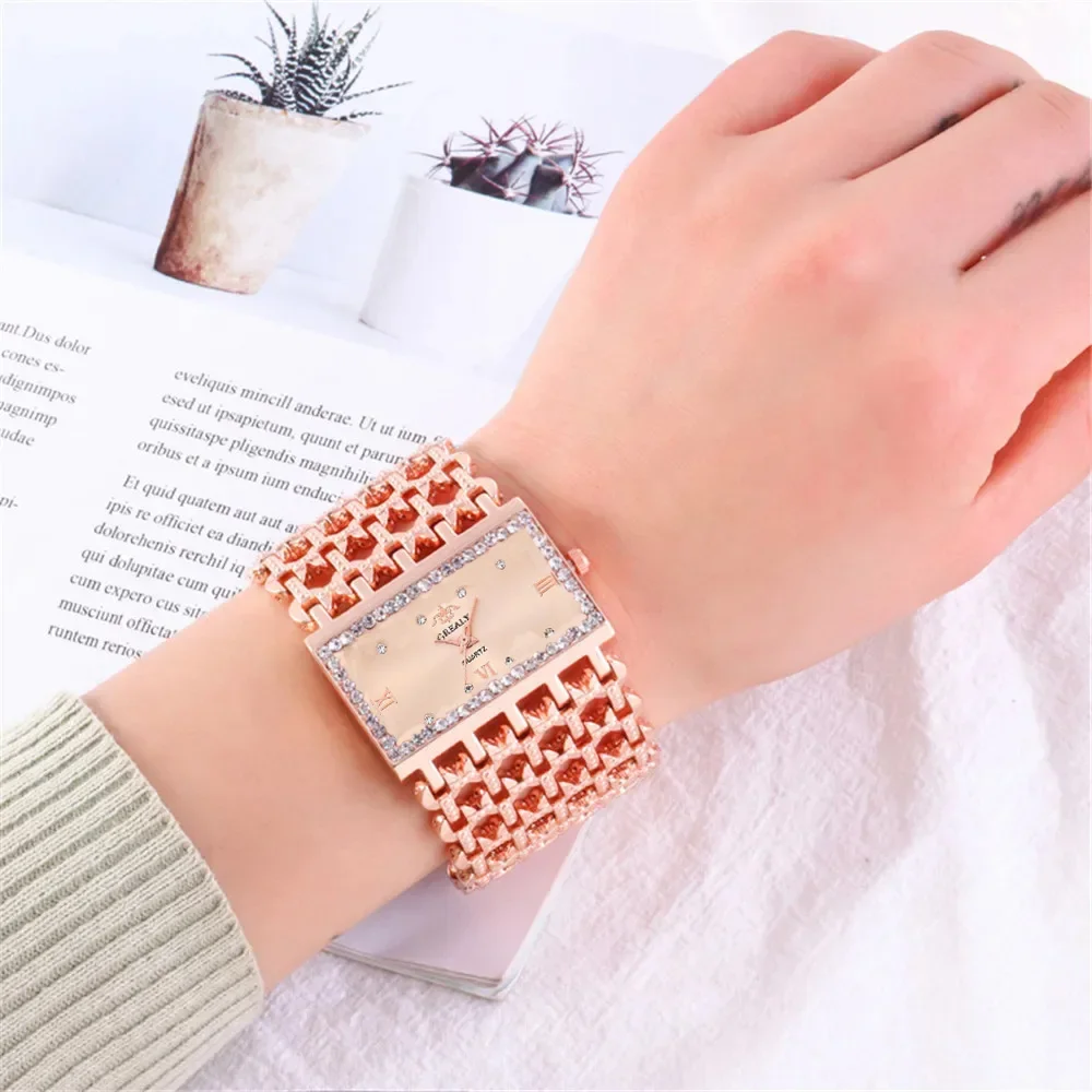 Kadın Modası Lüks Kare Elmas K - Jewelry Diamond Watches incelemesi ve fiyatı