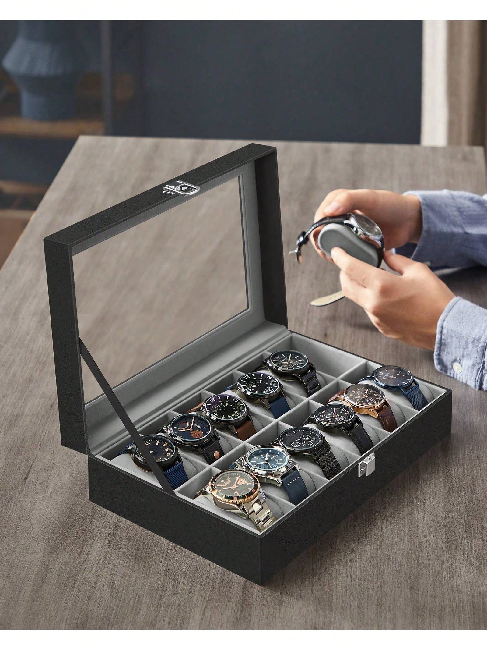 12 Yuvalı Kilitlenebilir Saat  - Jewelry Box Watches Bracelets incelemesi ve fiyatı