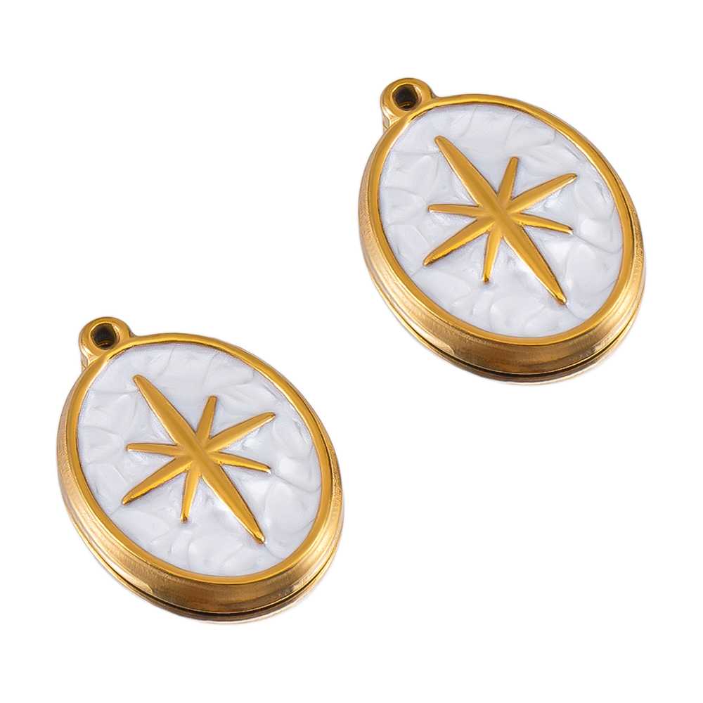 2 adet Beyaz Emaye Paslanmaz Ç - Moon Star Earrings incelemesi ve fiyatı