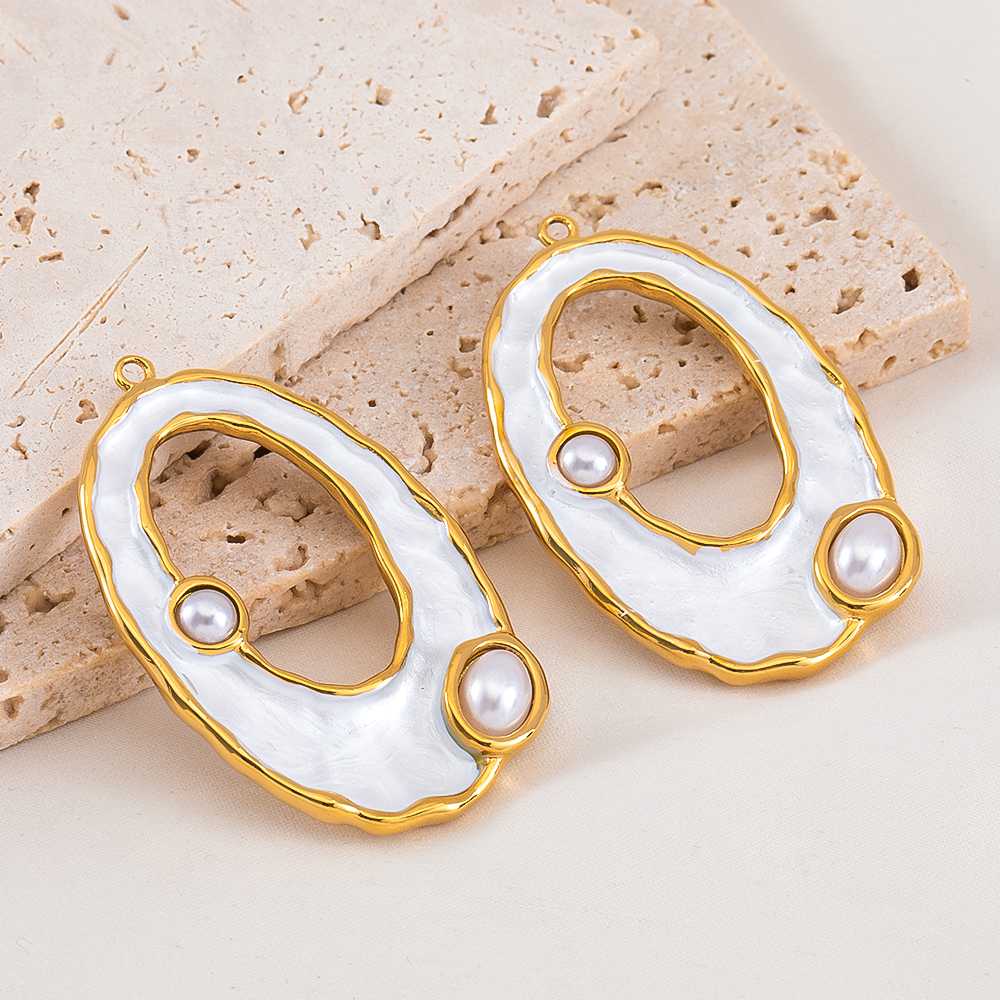 2 adet Beyaz Emaye Paslanmaz Ç - Moon Star Earrings incelemesi ve fiyatı