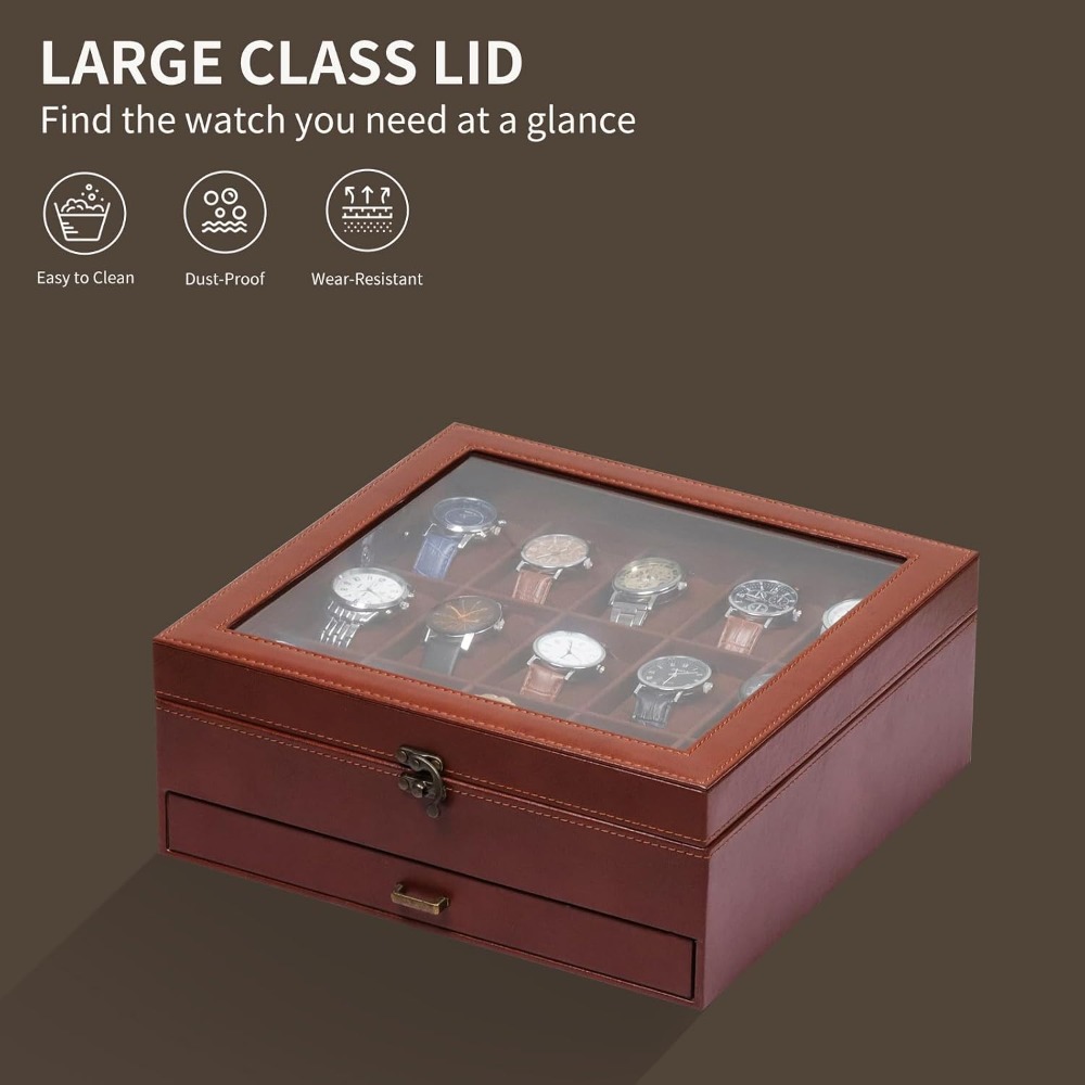 Kilitli 2 Katlı Saat Kutusu, 1 - Jewelry Box That Holds Watches incelemesi ve fiyatı
