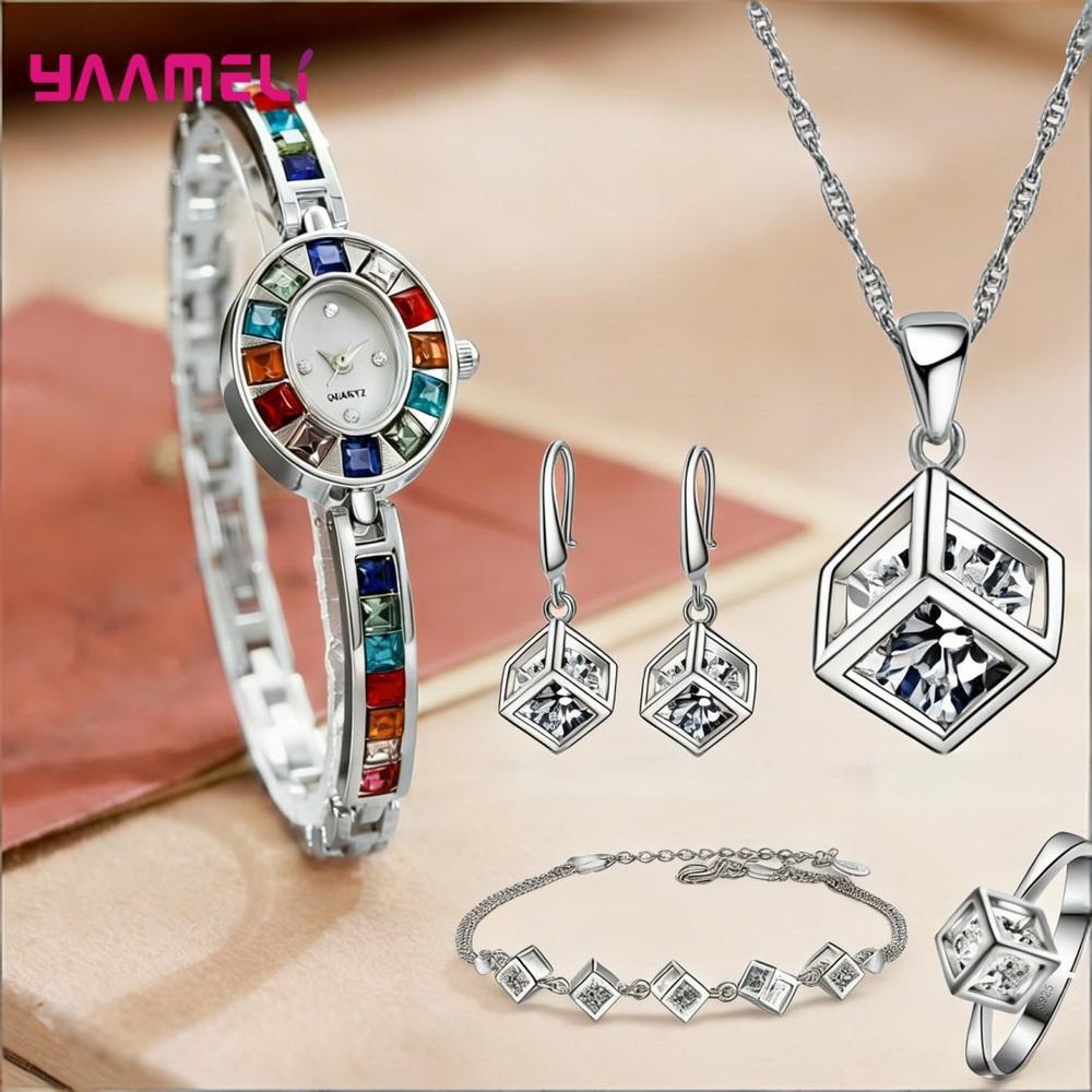 Lüks 925 Ayar Gümüş Geometri K - Best Jewelry Watches Women incelemesi ve fiyatı