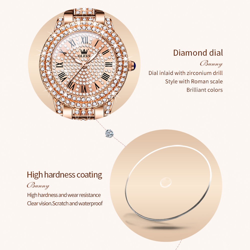 OLEVS 9943 Lüks Tüm Elmas Orij - Jewelry Diamond Watches incelemesi ve fiyatı